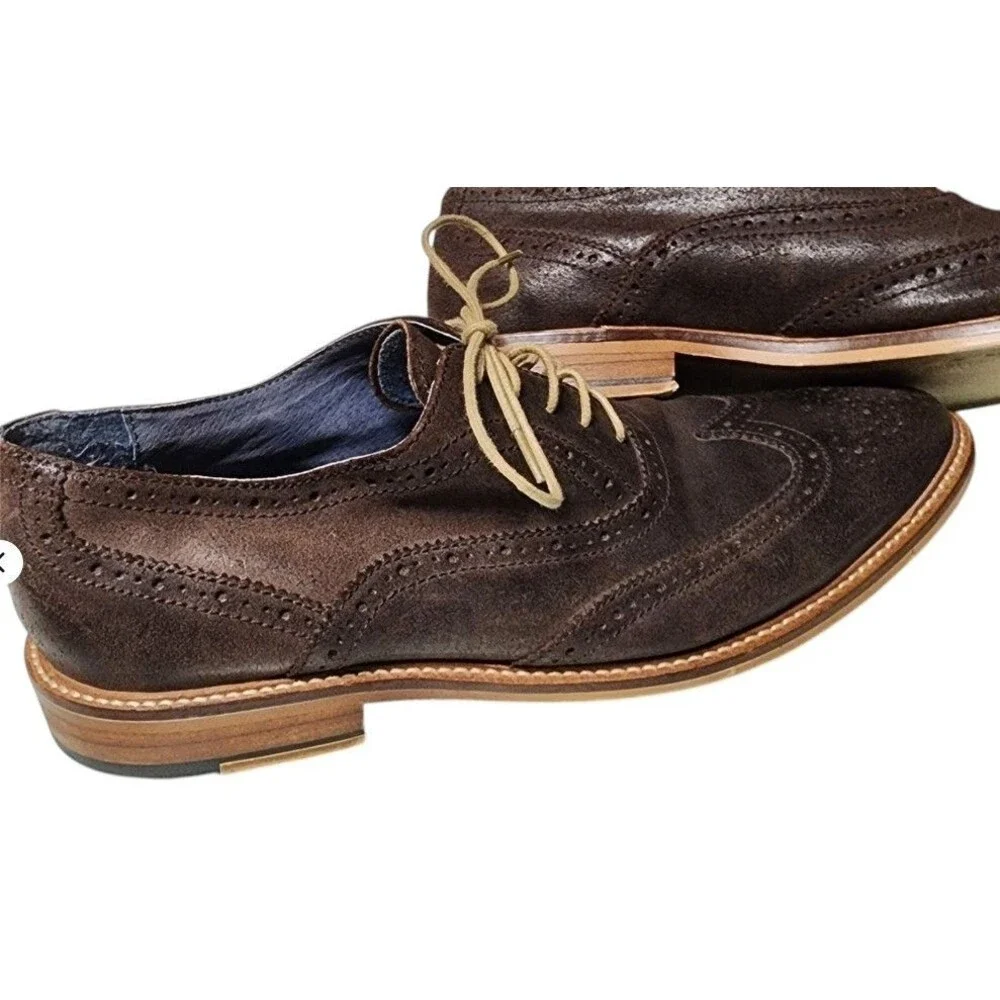 Gordon Rush Emory Wingtip Oxford Brogue Detailing Size 10 Brown